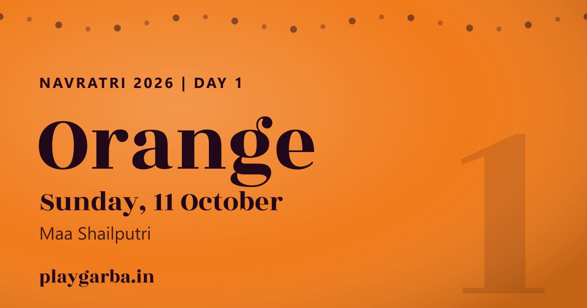 Navratri 2026 day 1 colour orange, Sunday, 11 October, Maa Shailputri