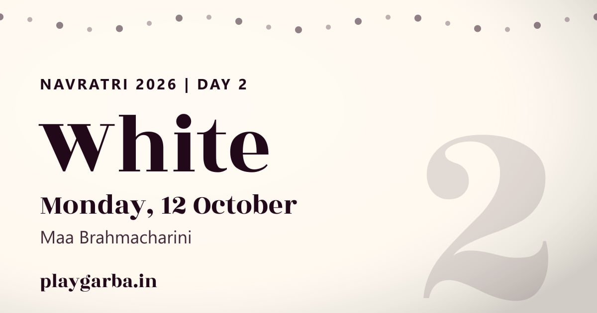 Navratri 2026 day 2 colour white, Monday, 12 October, Maa Brahmacharini