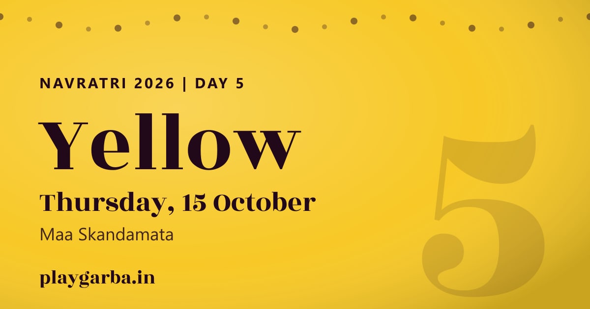 Navratri 2026 day 5 colour yellow, Thursday, 15 October, Maa Skandamata