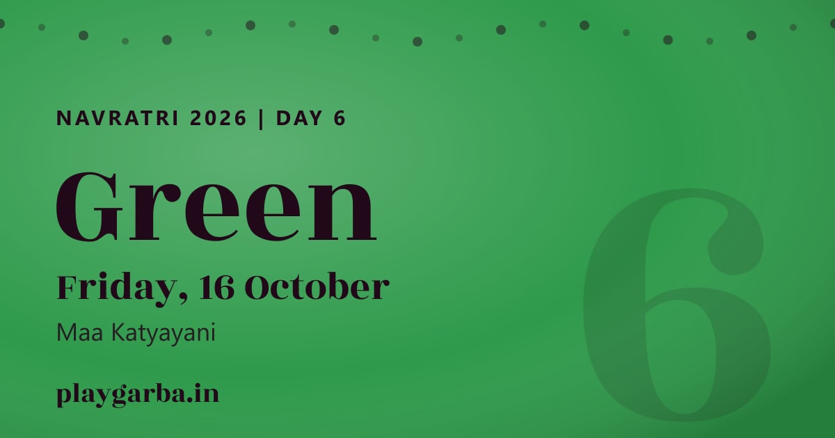Navratri 2026 day 6 colour green, Friday, 16 October, Maa Katyayani